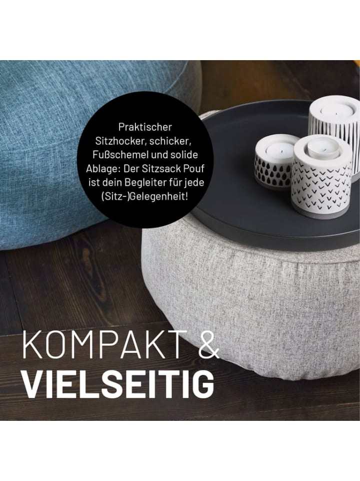 Lumaland Comfort Line Sitzsack-Hocker 25 x 45 cm Bodenkissen Bean Bag Pouf günstig kaufen onesize
