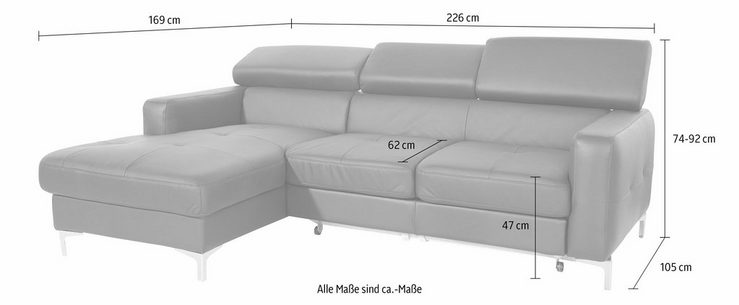 COTTA Ecksofa Sammy, wahlweise mit Bettfunktion