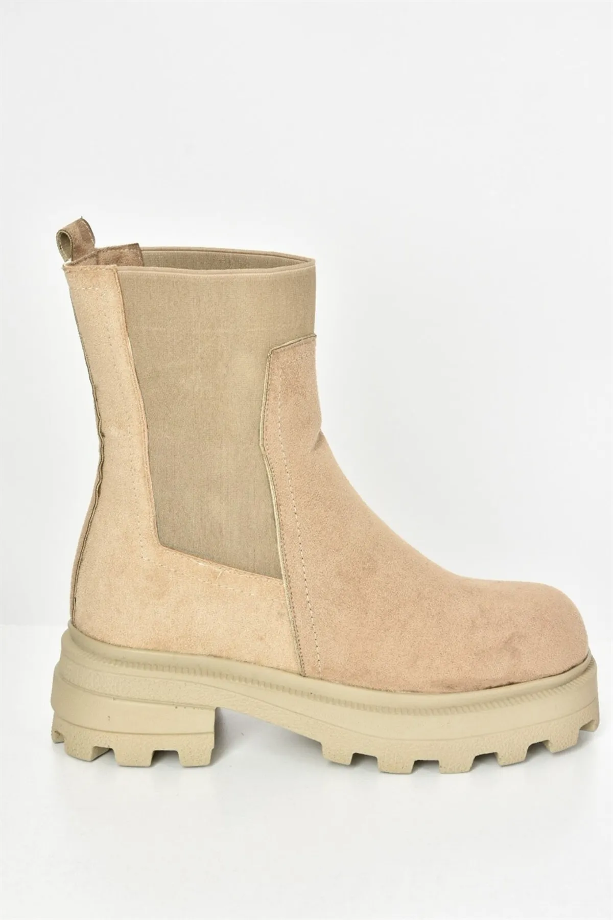 Fox Shoes  Tägliche Damenstiefel aus Nerz-Wildleder mit dicker Sohle L996050502