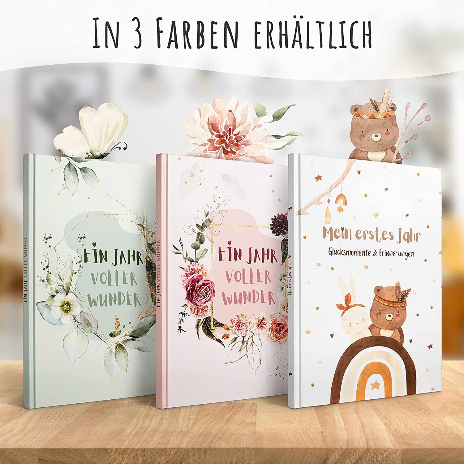 Eulentaler Tagebuch I Mein erstes Jahr I Von Pädagogen gestaltet I Boho I, DIN A4, 84 Seiten Inhalt, Hardcoverumschlag, Premium Naturpapier