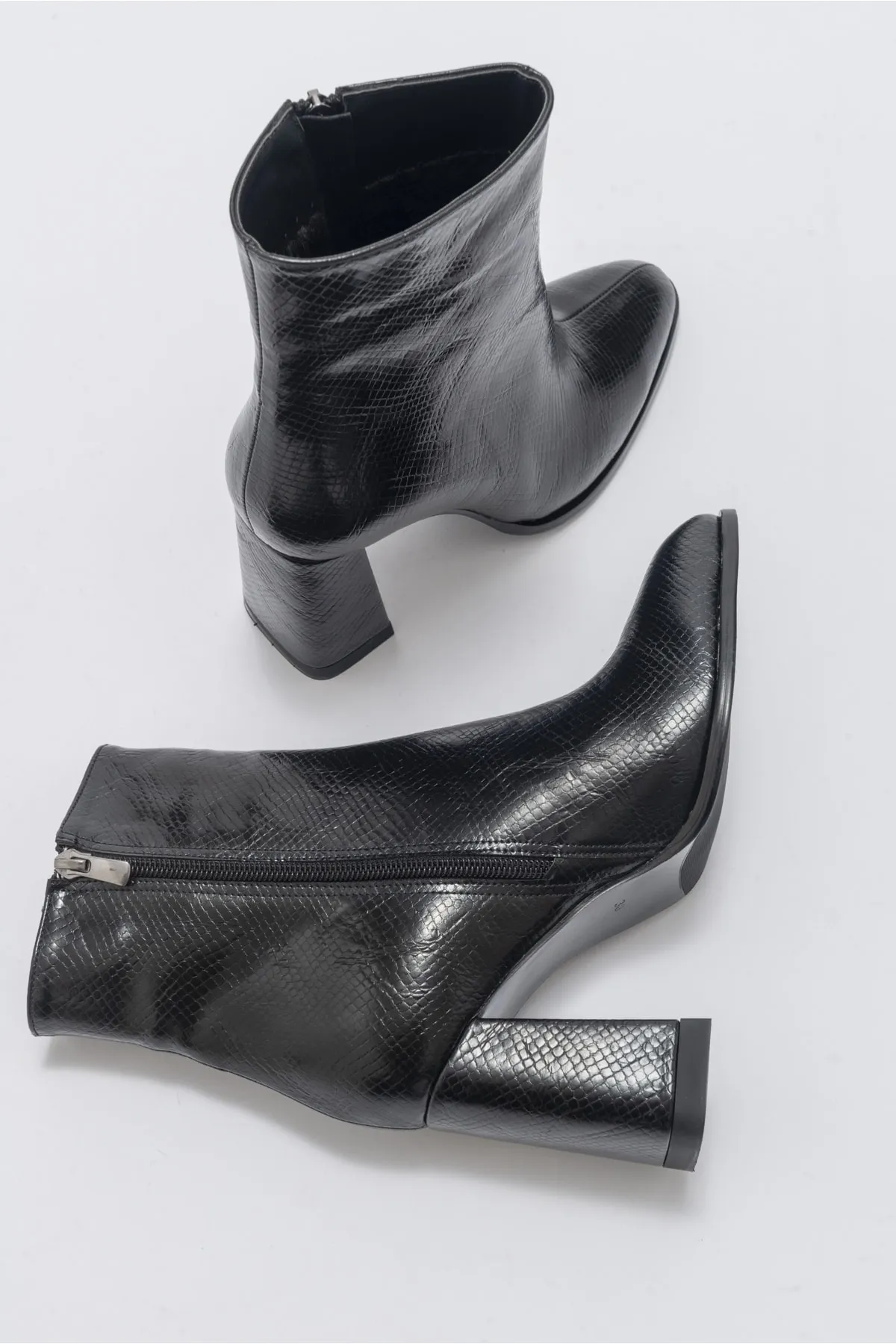 LuviShoes  Jewel Black Print Damen-Stiefel mit Absatz