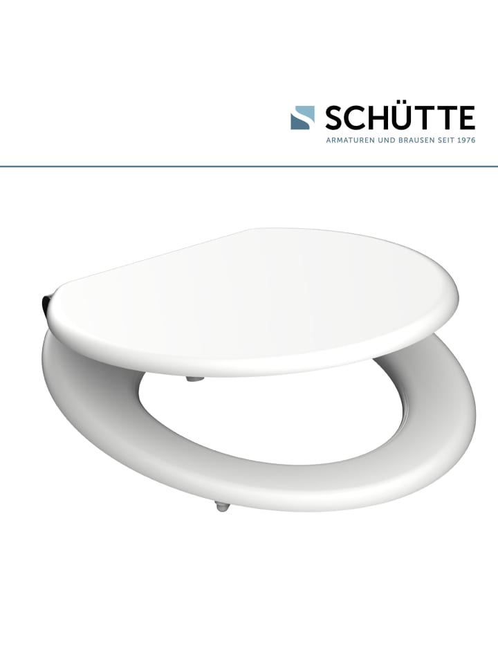 Schütte MDF WC Sitz WHITE mit Absenkautomatik - (L) 45 x (B) 38 x (H) 5 cm günstig kaufen onesize