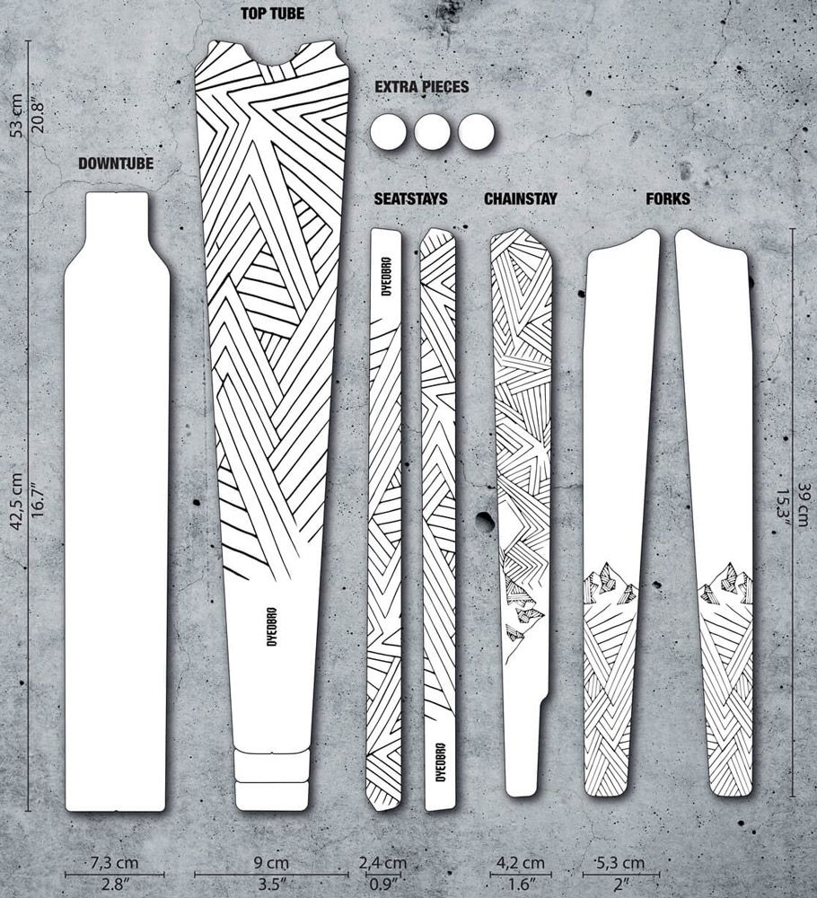 DYEDBRO Stay Free Gravel Rahmenschutz Kit kaufen | Bike-Discount