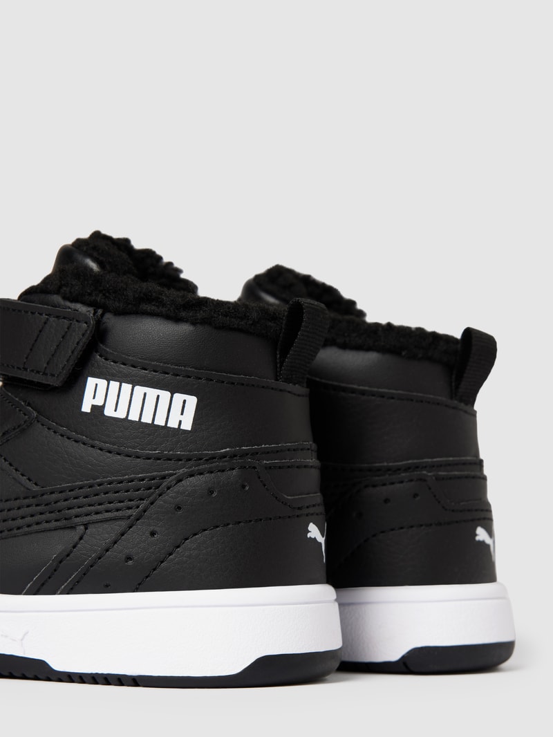 High Top Sneaker mit Futter aus Teddyfell Modell 'JOY FUR' in schwarz