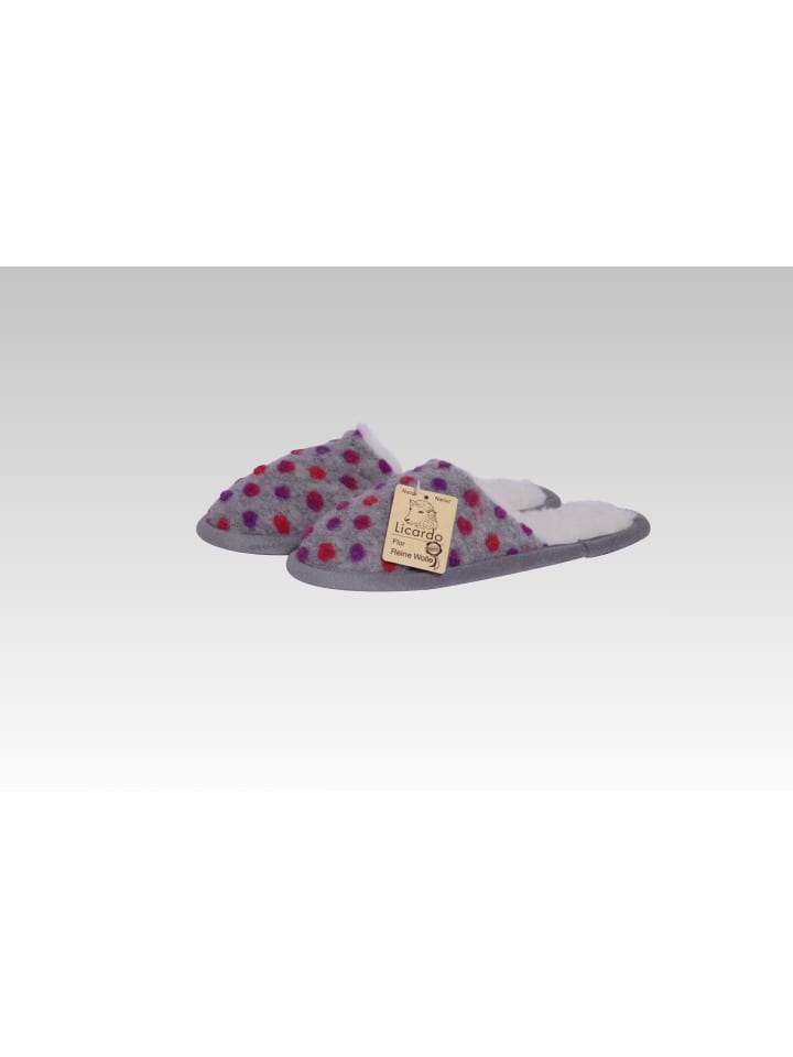Linke Licardo Heimschuhe aus Wolle in silber günstig kaufen