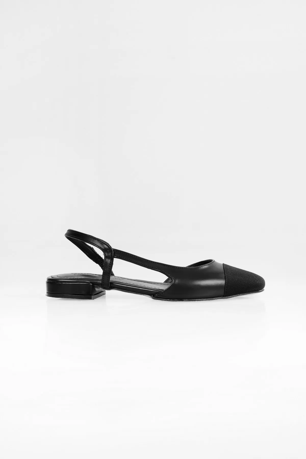 Shoeberry  Sefre Black Skin Casual Ballerinas für Damen