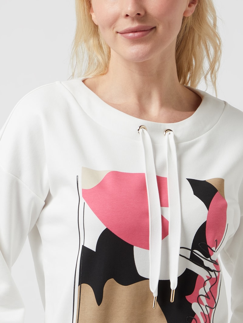 Sweatshirt mit Print in offwhite