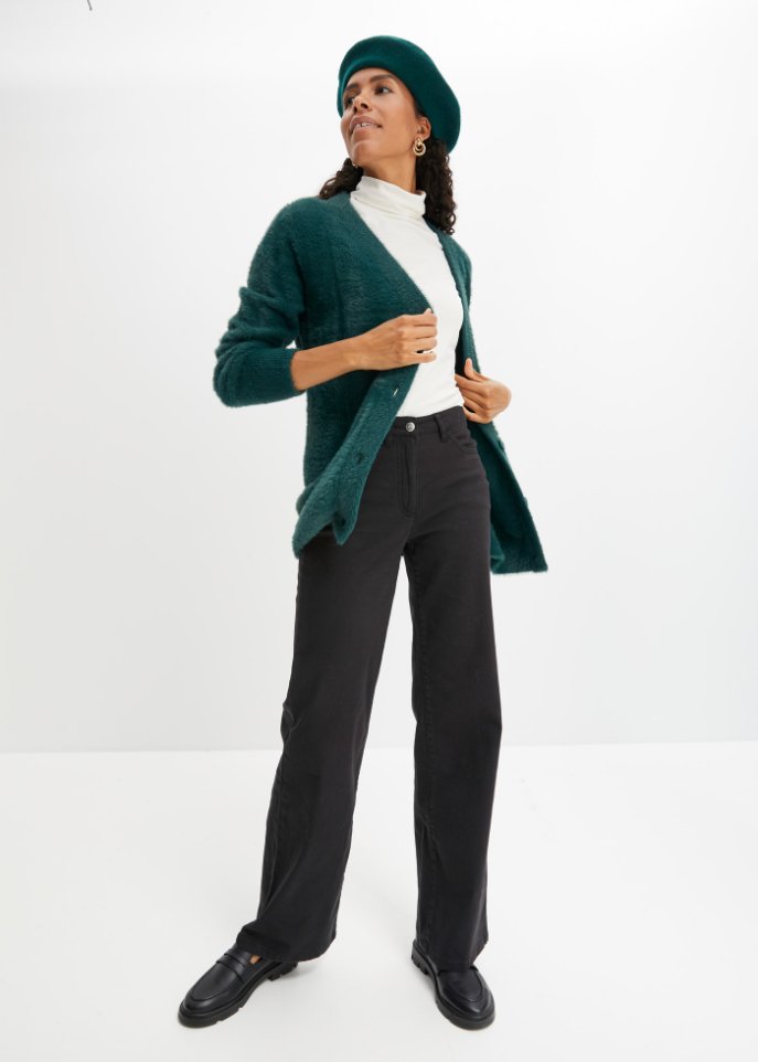 Flauschige Strickjacke