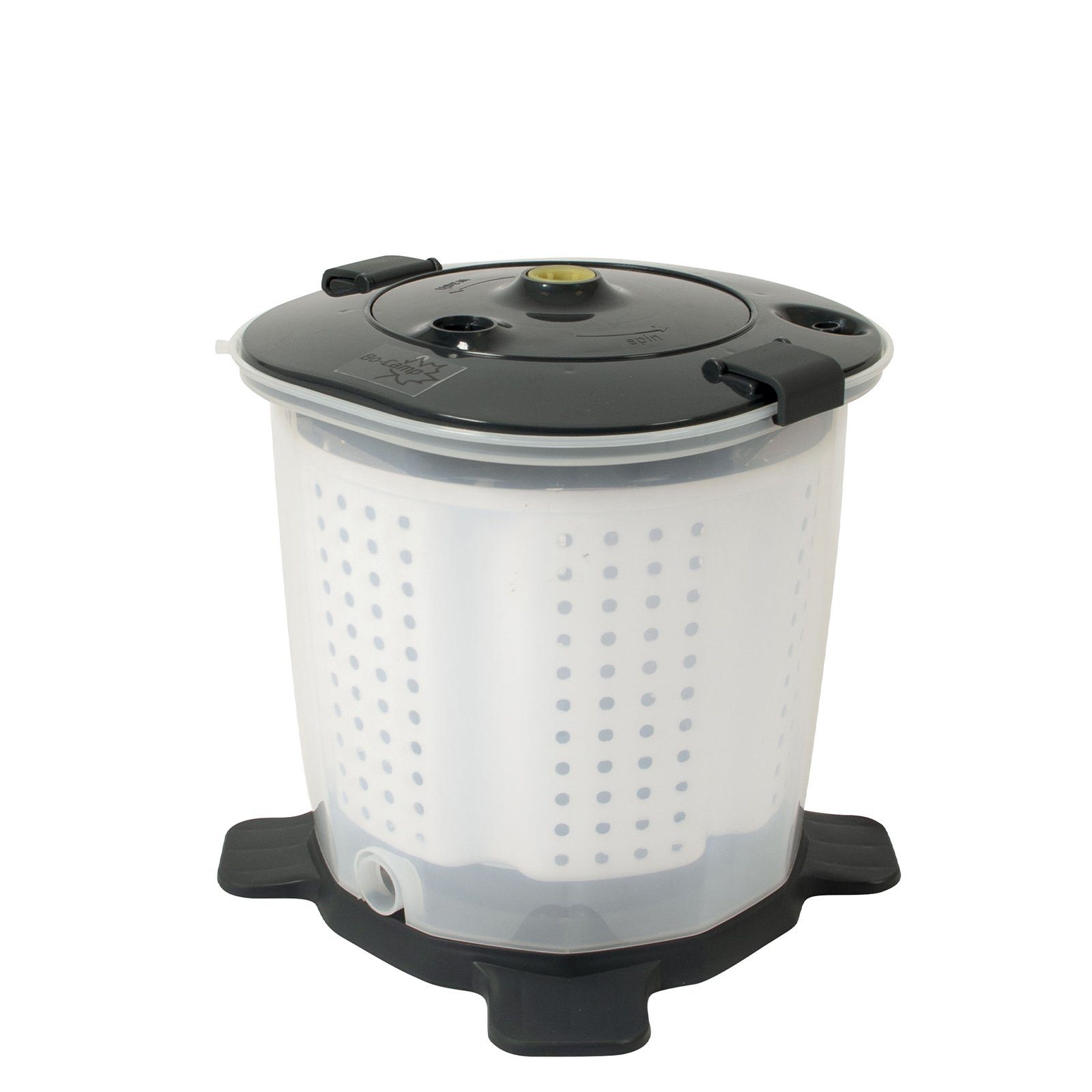 Bo-Camp Wäscheschleuder Mobile Mini Camping Reise Hand, Waschmaschine Kurbel Wäsche Trockner 2kg