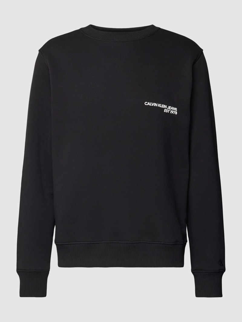 Sweatshirt mit Label-Motiv-Print auf der Rückseite Modell 'CK SPRAY' in black