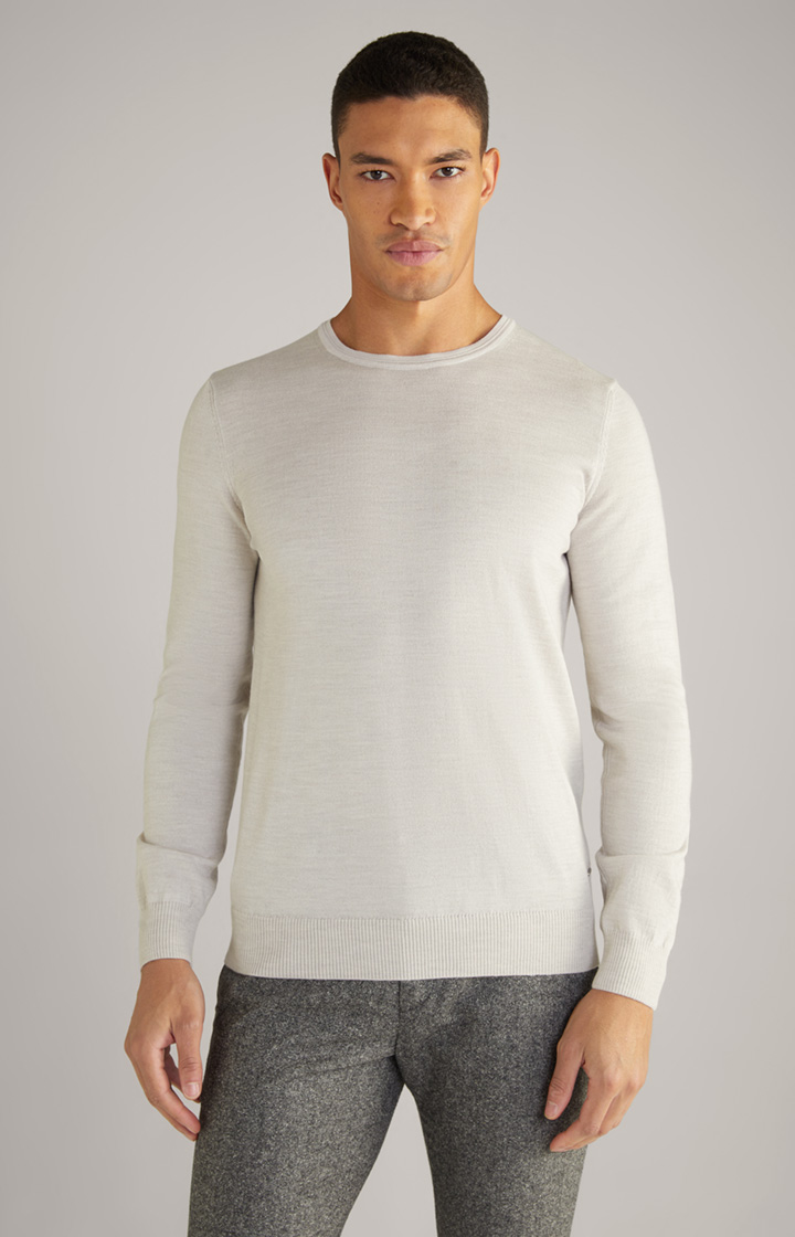 Merinowoll-Pullover Denny in Beige