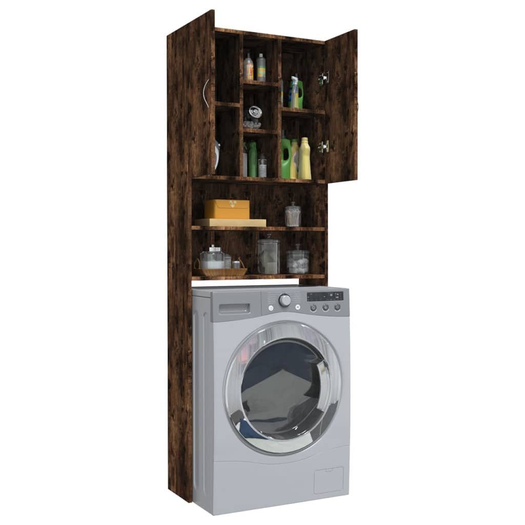 vidaXL Waschmaschinenumbauschrank Waschmaschinenschrank Räuchereiche 64x25,5x190 cm