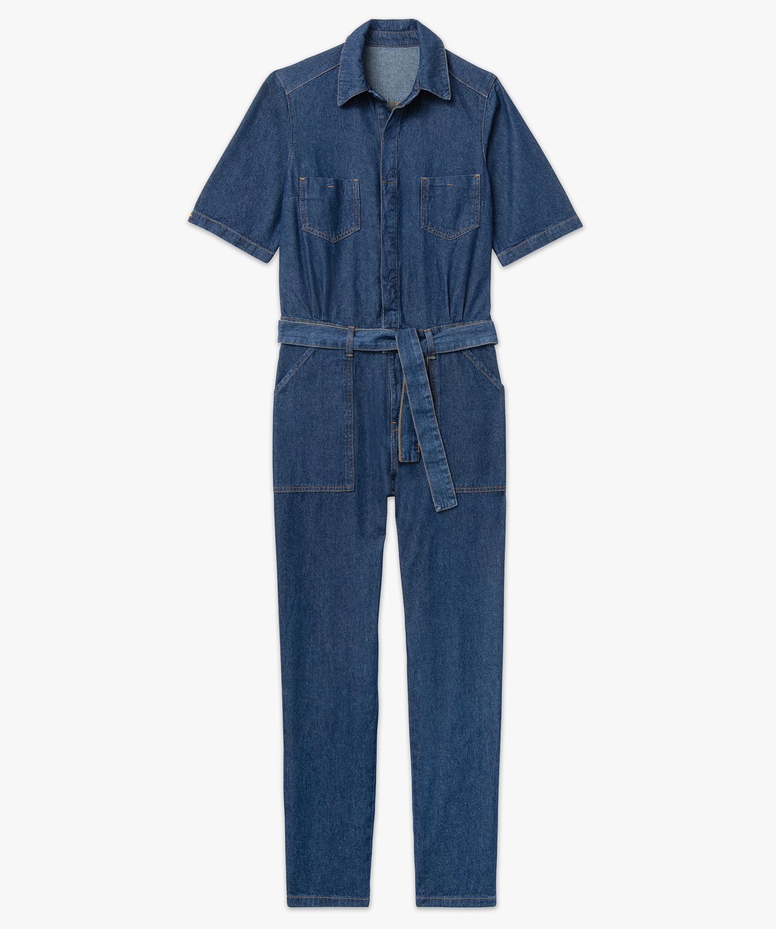 Combinaison pantalon en denim femme denim | GEMO