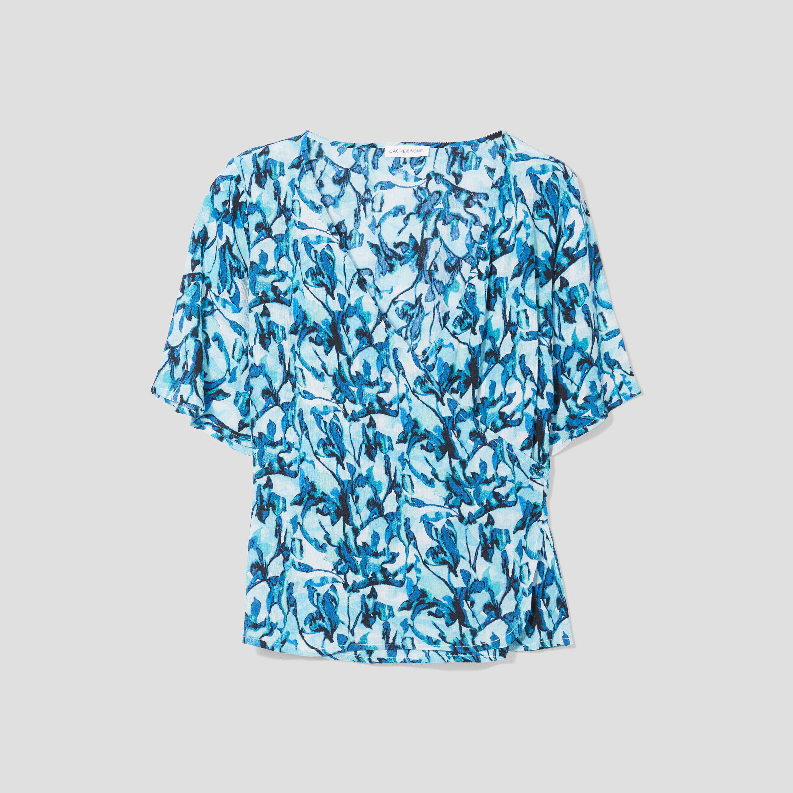 Blouse col cache-coeur blanc femme | Cache Cache