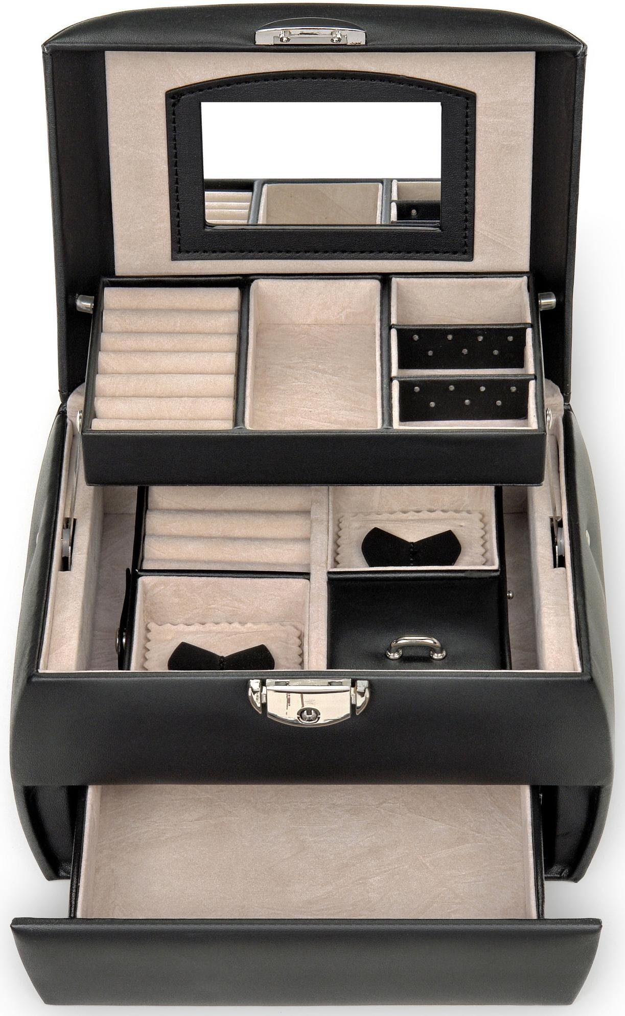 Sacher Schmuckkoffer Selina, K5.000.290443, K5.000.291043, K5.000.290343, in nobler Nappaoptik mit weicher Haptik