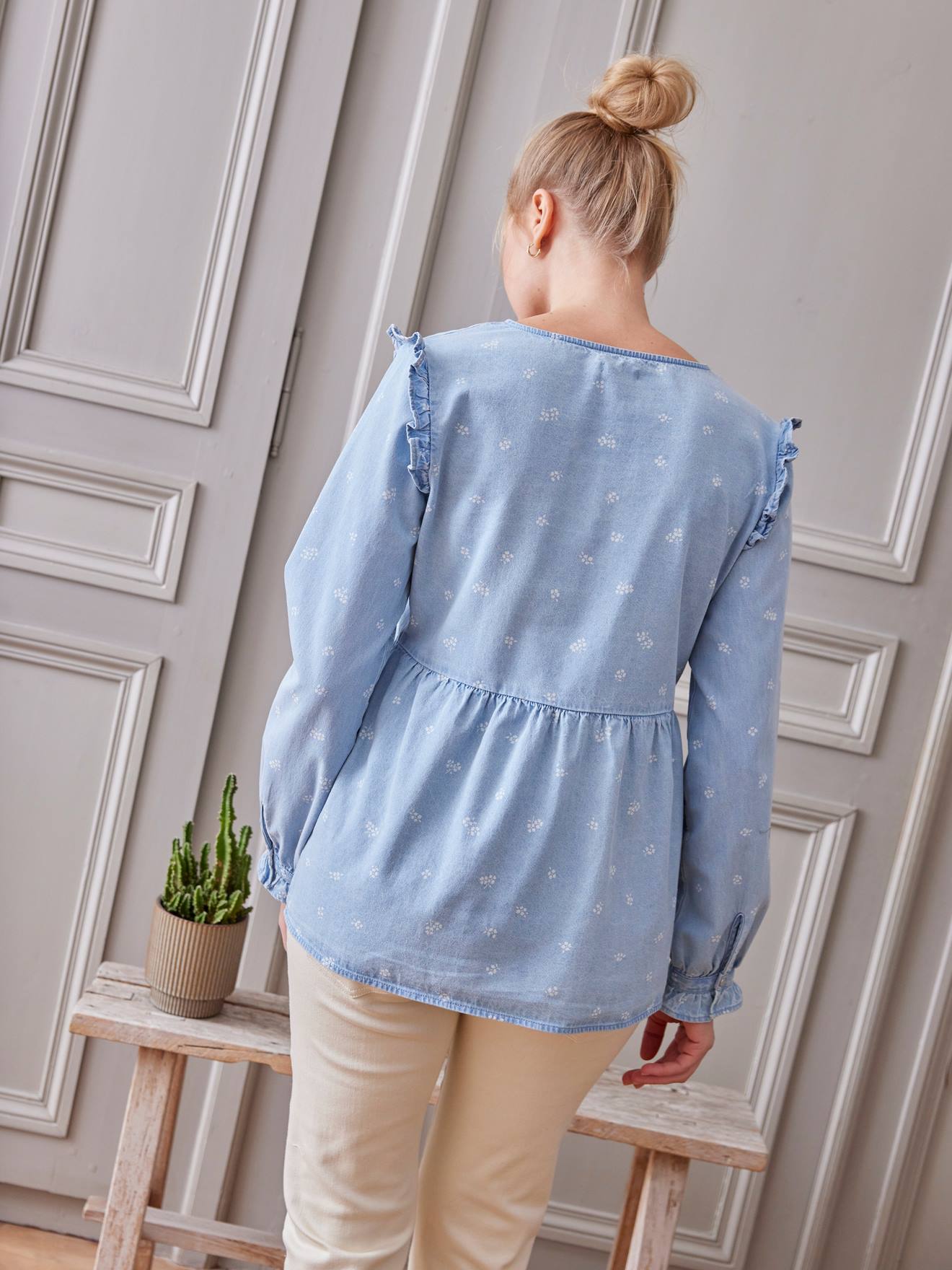 Vertbaudet Bluse für Schwangerschaft und Stillzeit - double stone