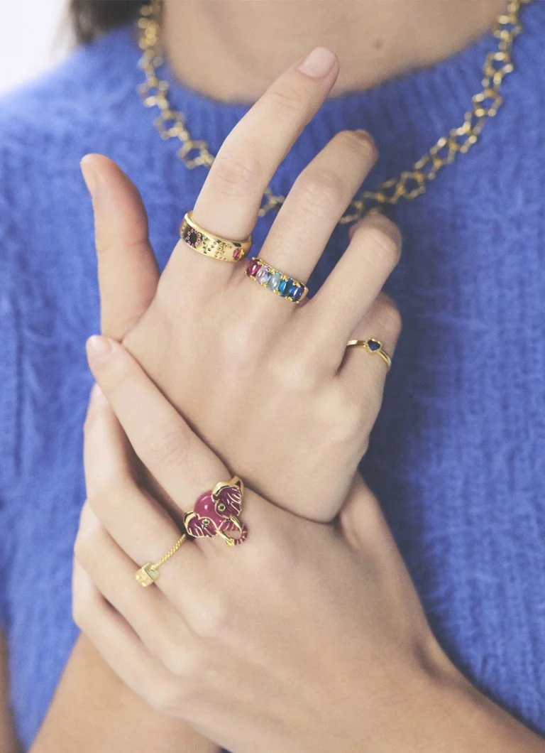 Anna + Nina Bifrost ring gold plated