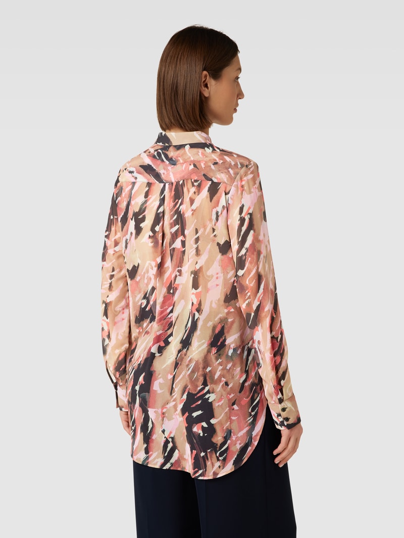 Bluse mit Allover-Muster in sand