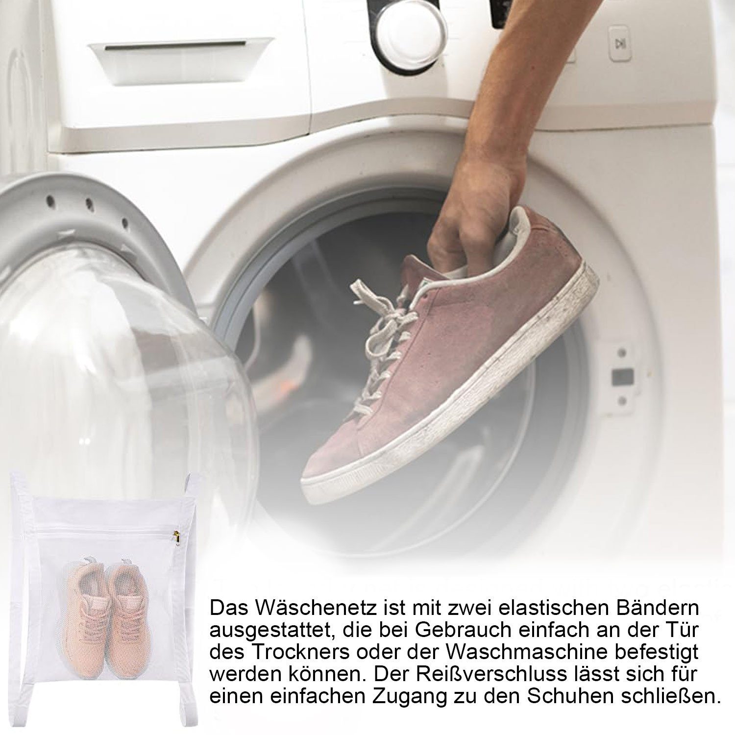 Daisred Wäschesäckchen 2 Stück Sneaker Wäschenetz Für TrocknerWaschmaschine,(2-St)