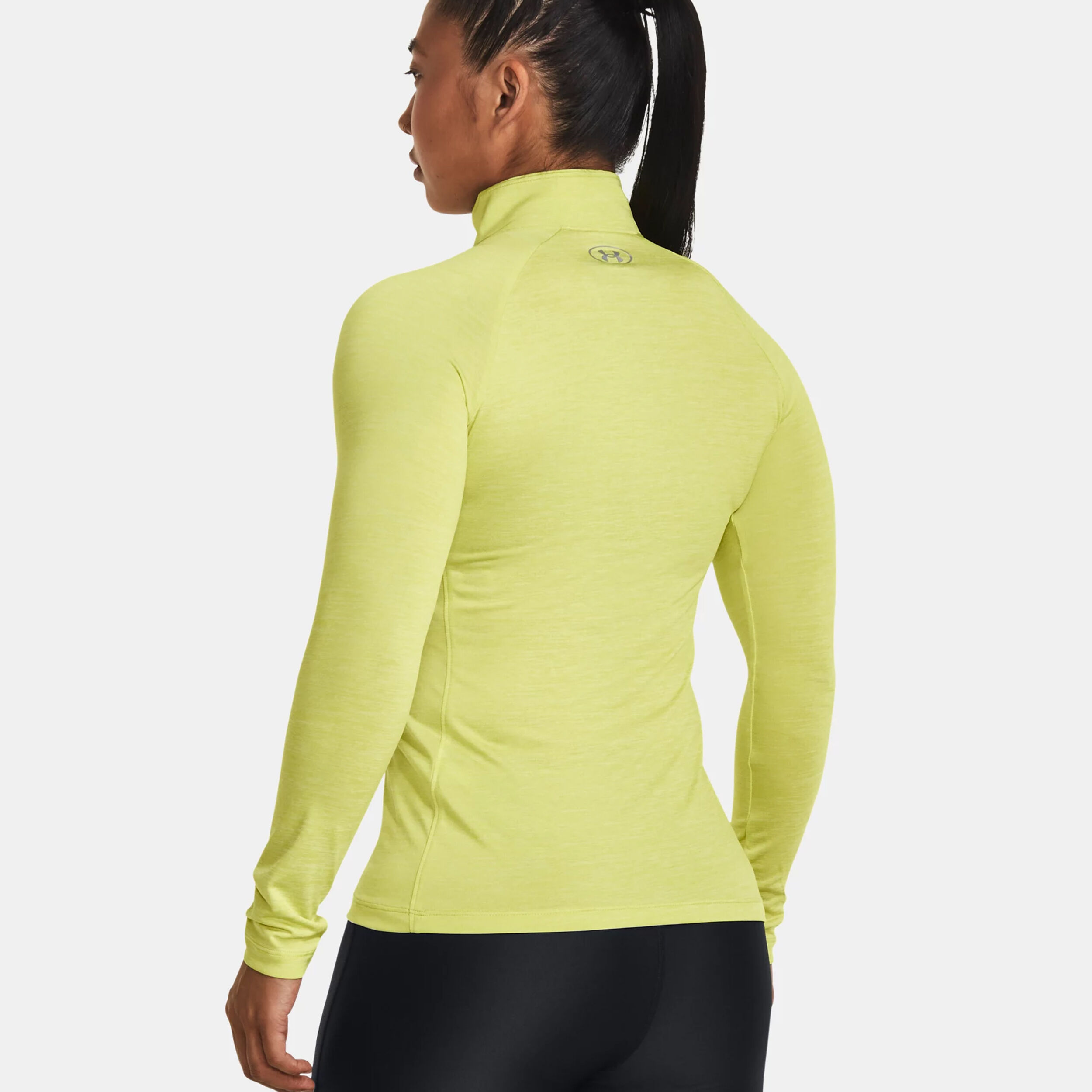 Tech Half-Zip Twist Longsleeve Damen - Neongelb