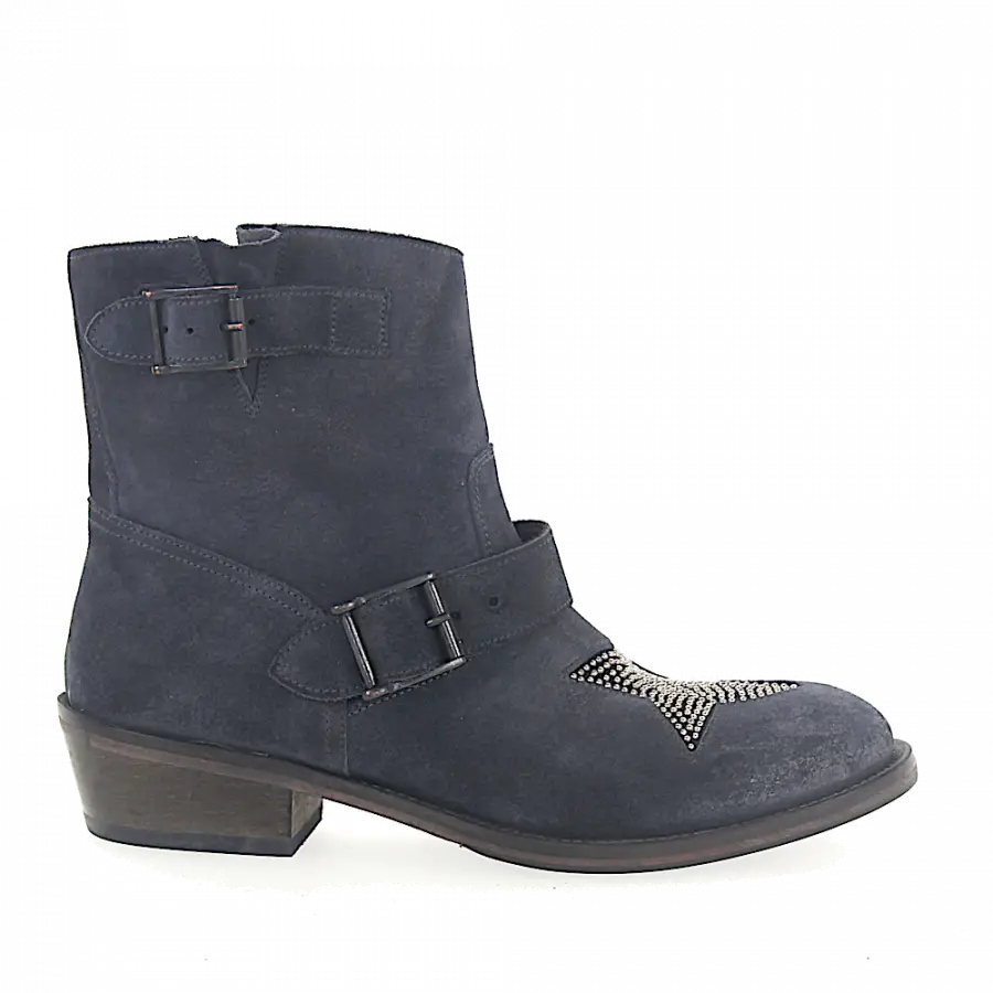 Budapester - Cowboy-/ Bikerstiefeletten 752 - blau