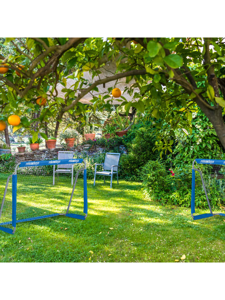 relaxdays 2 x Fußballtor in Blau - (B)150 x (H)110 x (T)75 cm günstig kaufen onesize