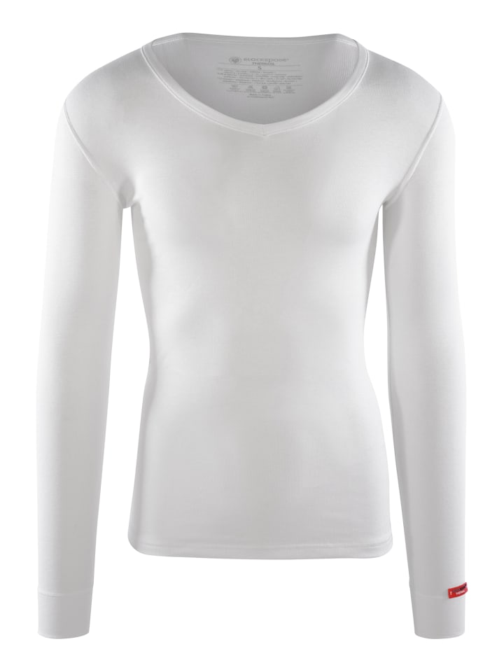 BLACKSPADE Fits perfect Thermounterhemd Thermal Longsleeve - V-Neck in Snow White günstig kaufen