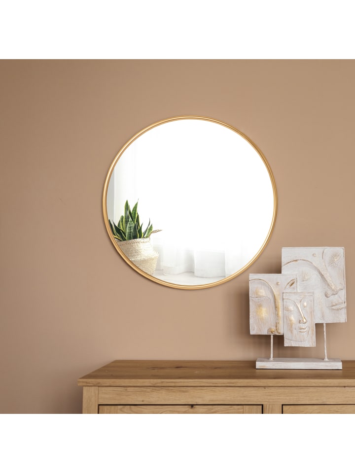 en.casa Wandspiegel Ordona in Gold (D)50cm günstig kaufen onesize