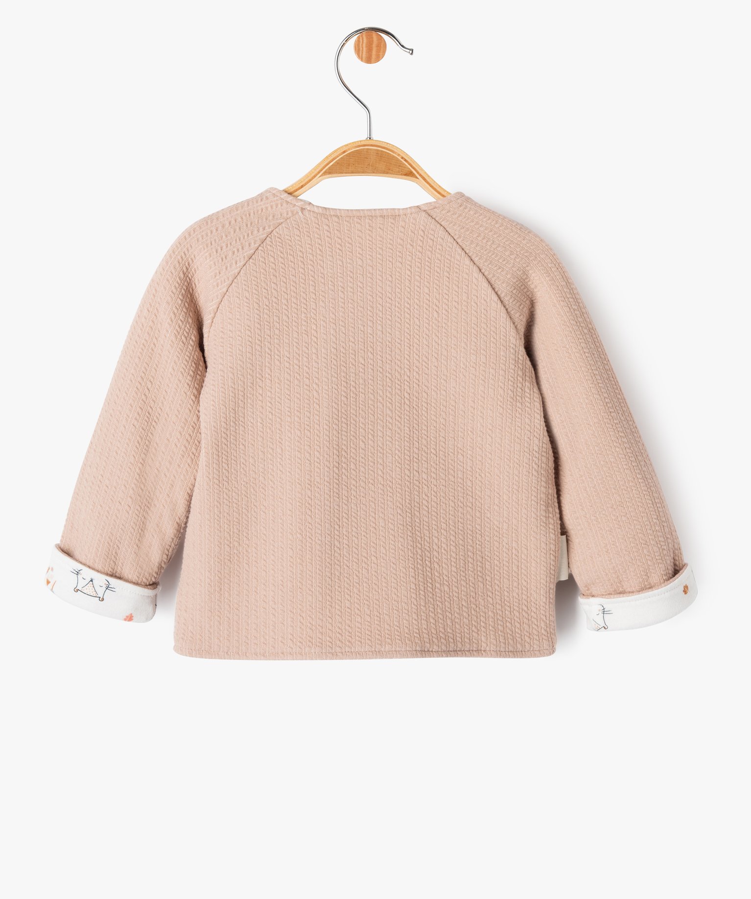 Gilet réversible bébé - Petit Béguin marron clair | GEMO