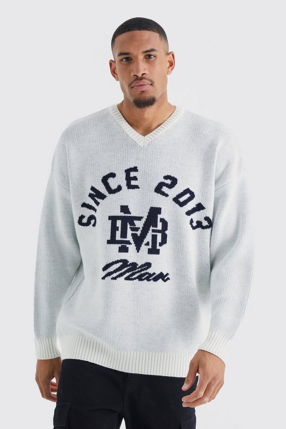 Tall Oversize Pullover mit V-Ausschnitt