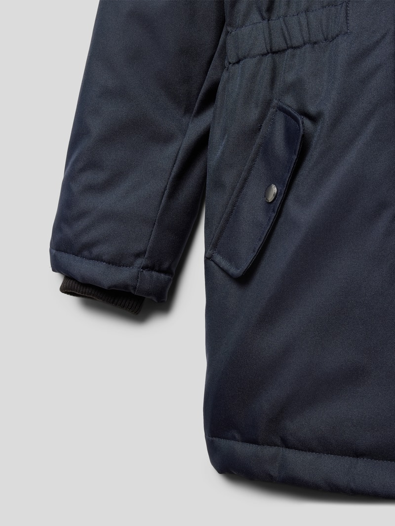 Parka mit Kapuze Modell 'KOGIRIS' in marineblau