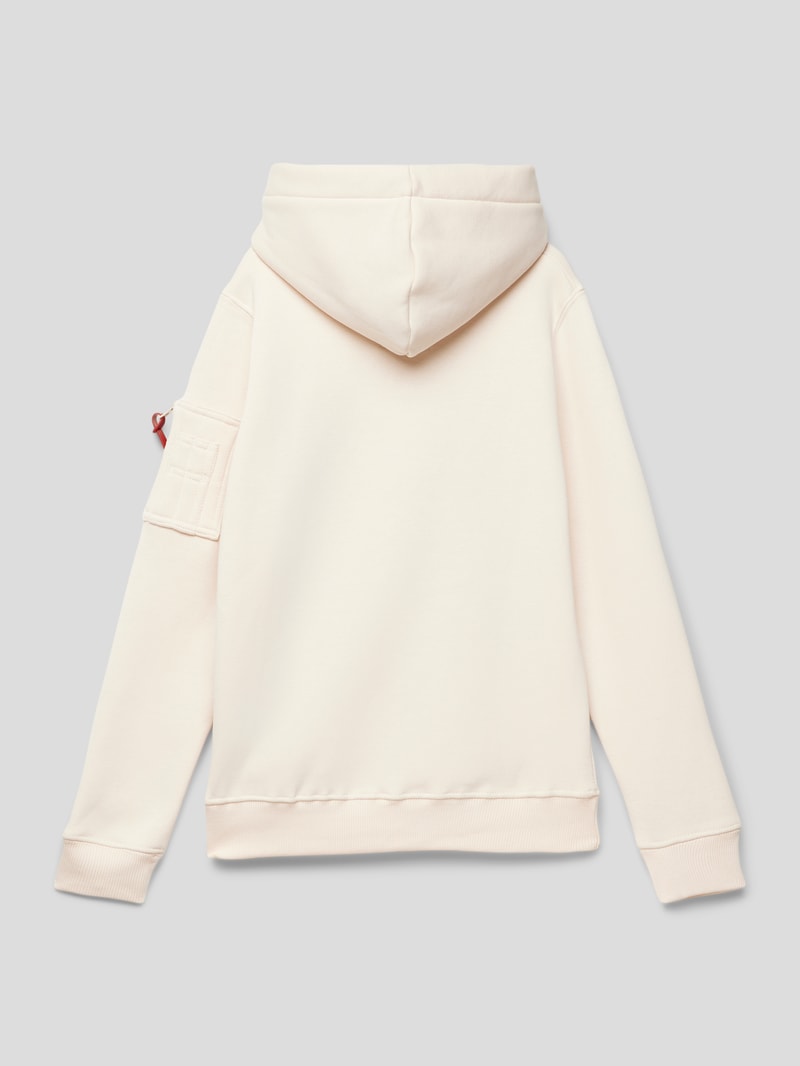 Hoodie mit Label-Print in sand