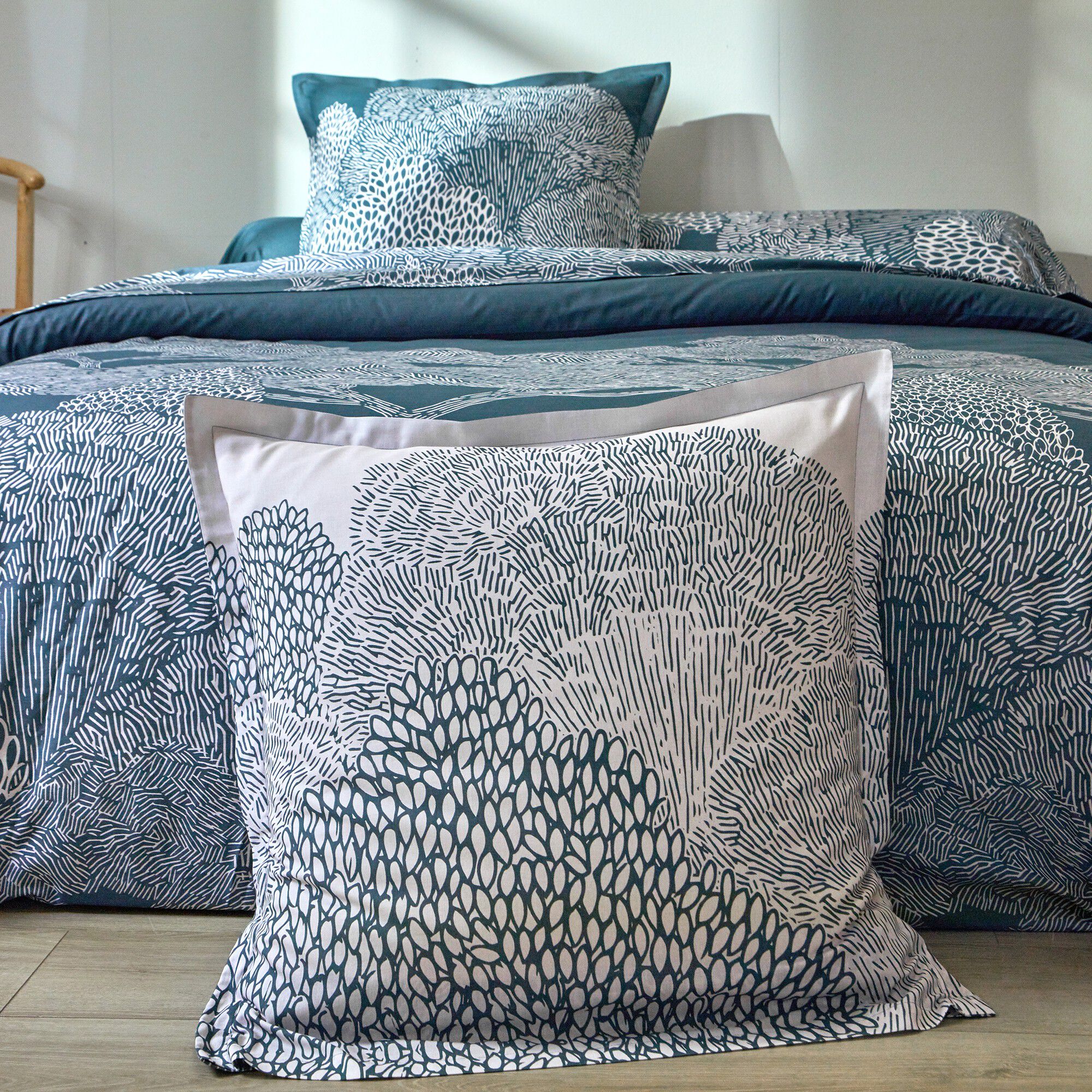 Linge de lit Gaelle en coton imprimé