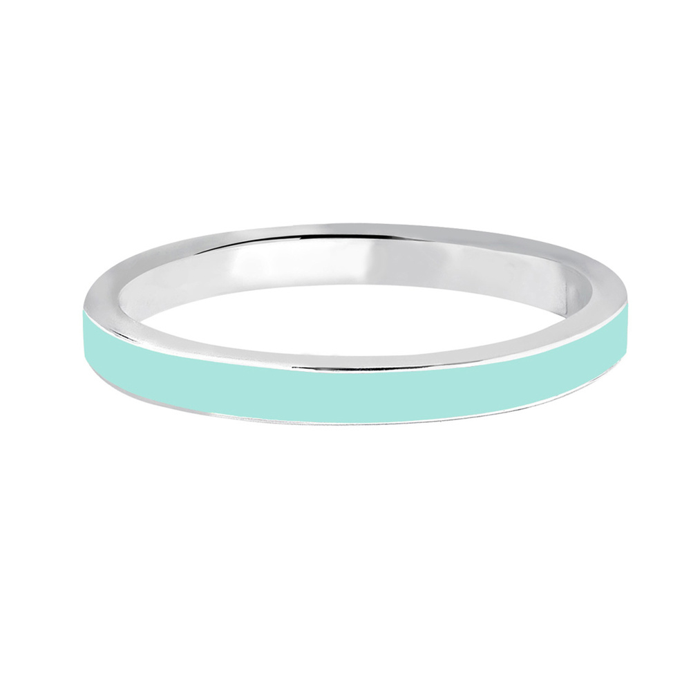 Elli Elli Bague Femme Bague à Empiler en Émail de Base en Argent Sterling 925 Sterling Bague