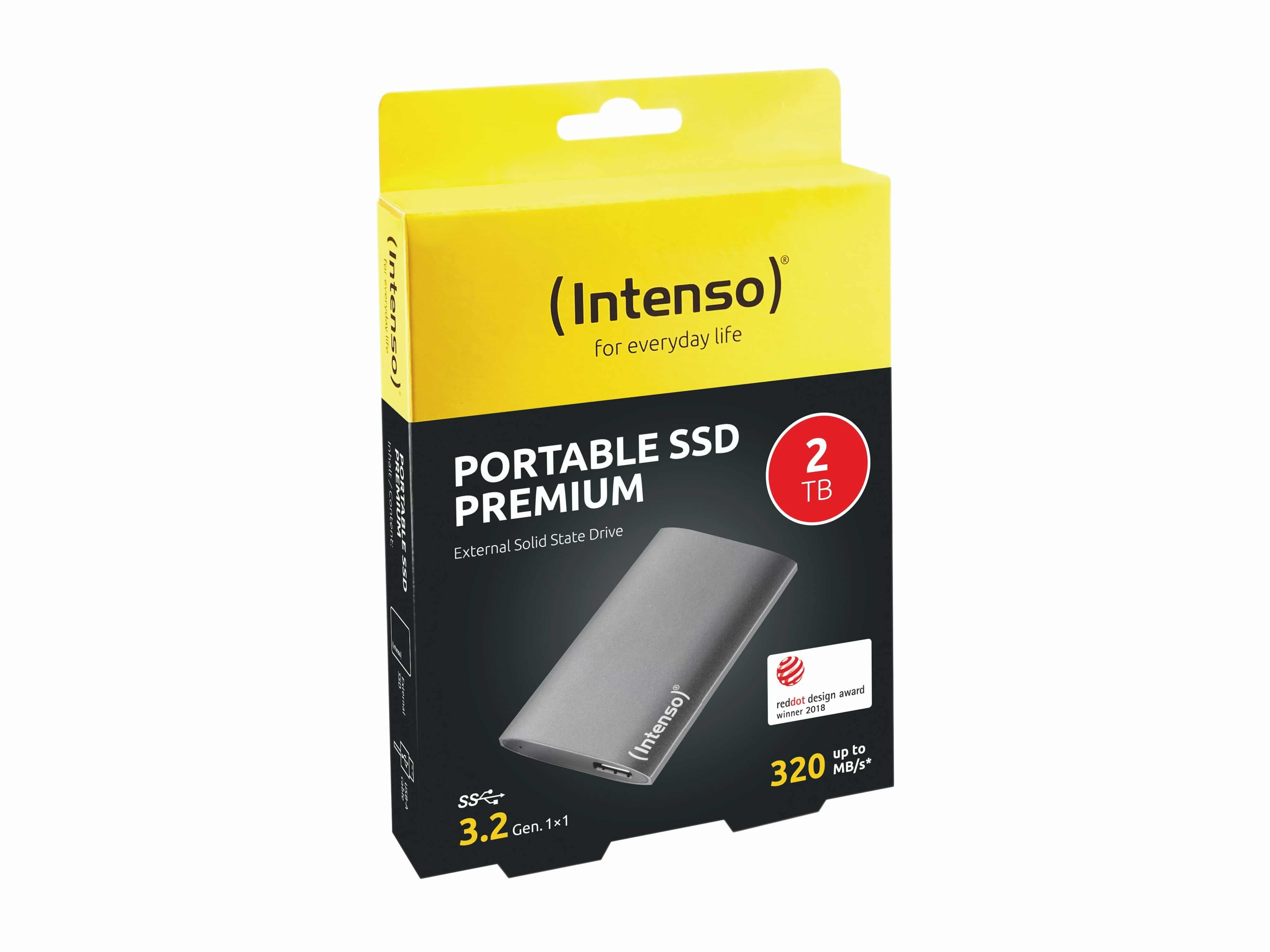 Intenso INTENSO Externe SSD Premium, 2 TB, anthrazit externe SSD