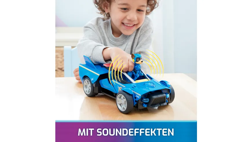 Spin Master - PAW Patrol: Der Mighty Kinofilm, Chases Deluxe Superhelden-Raketenfahrzeug
