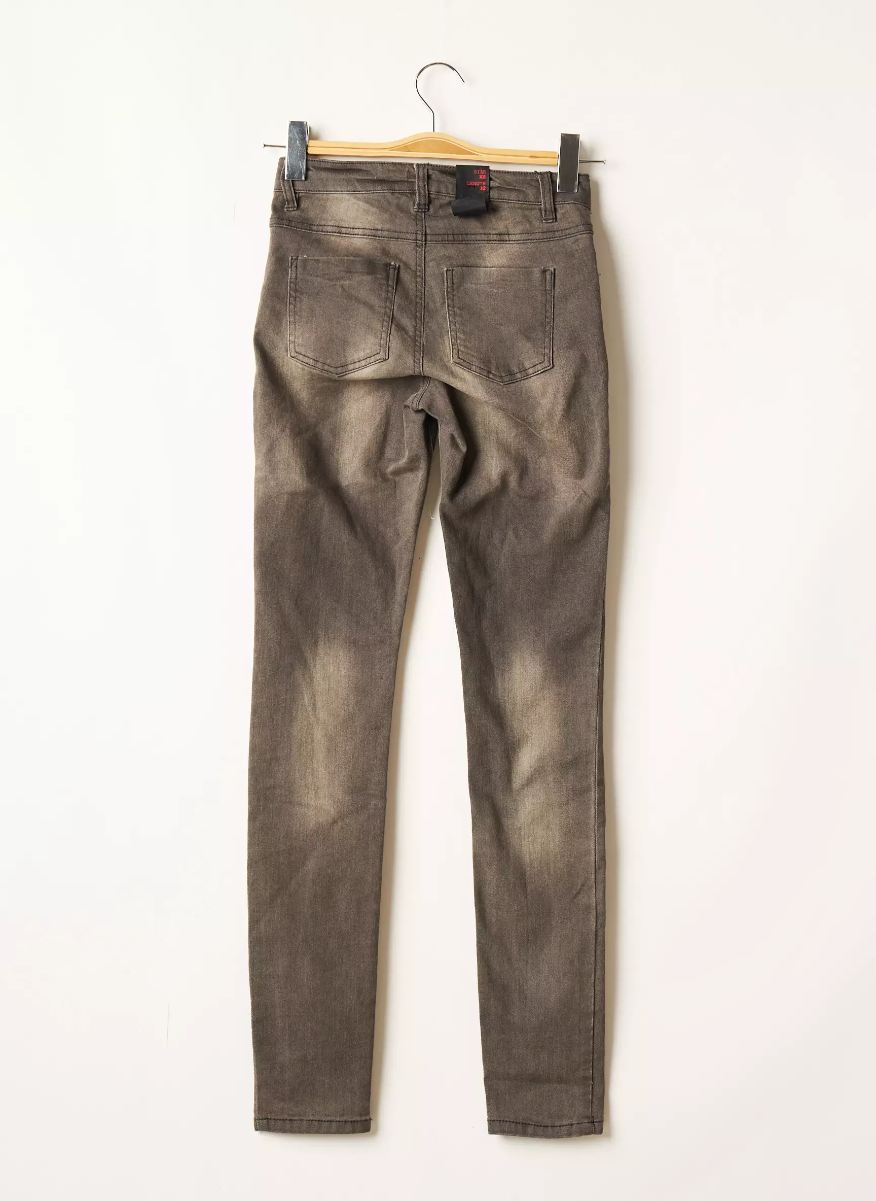 Only Pantalons Slim Femme couleur gris