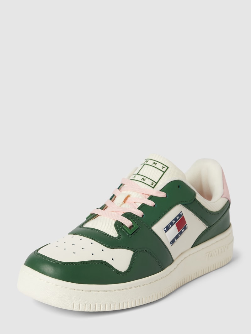 Sneaker mit Label-Detail Modell 'RETRO BASKET' in khaki