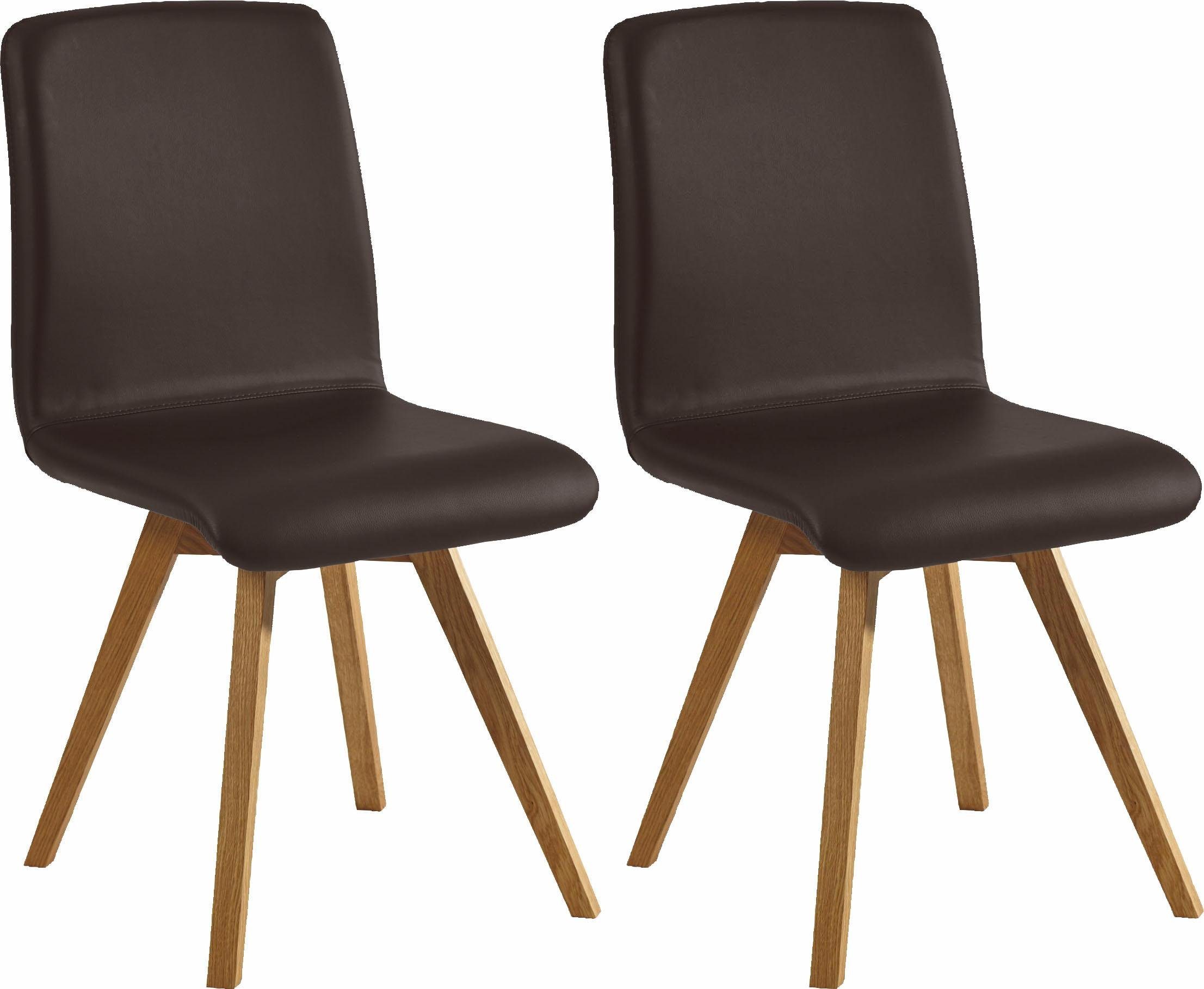 SCHÖSSWENDER 4-Fußstuhl Karla (Set, 2 St), Gestell aus Massivholz