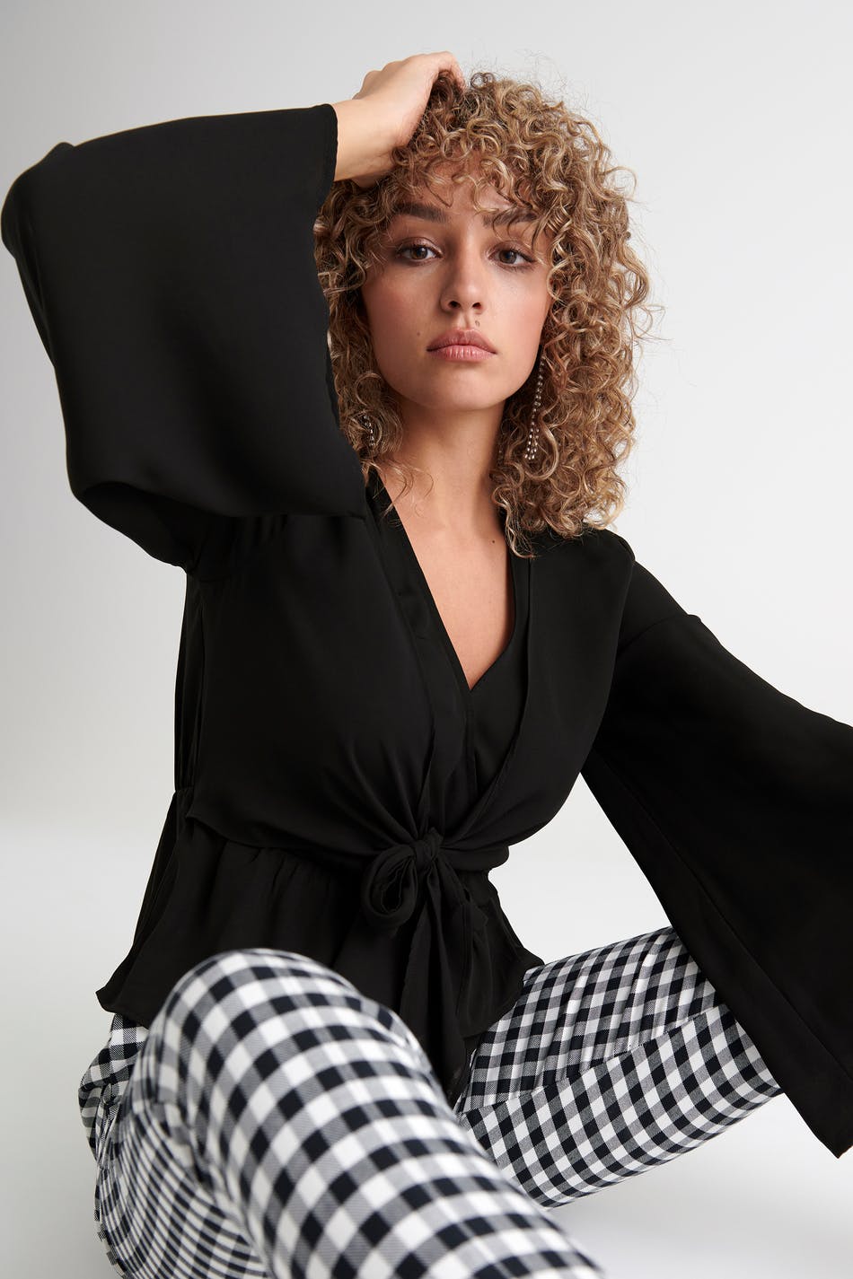 Lizzie tie front blouse