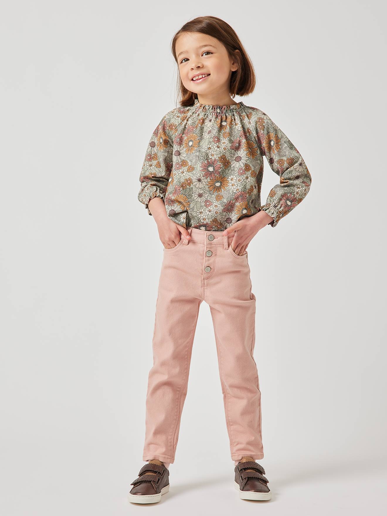 Pantalon Mom MorphologiK Tour de hanches MEDIUM fille pêche