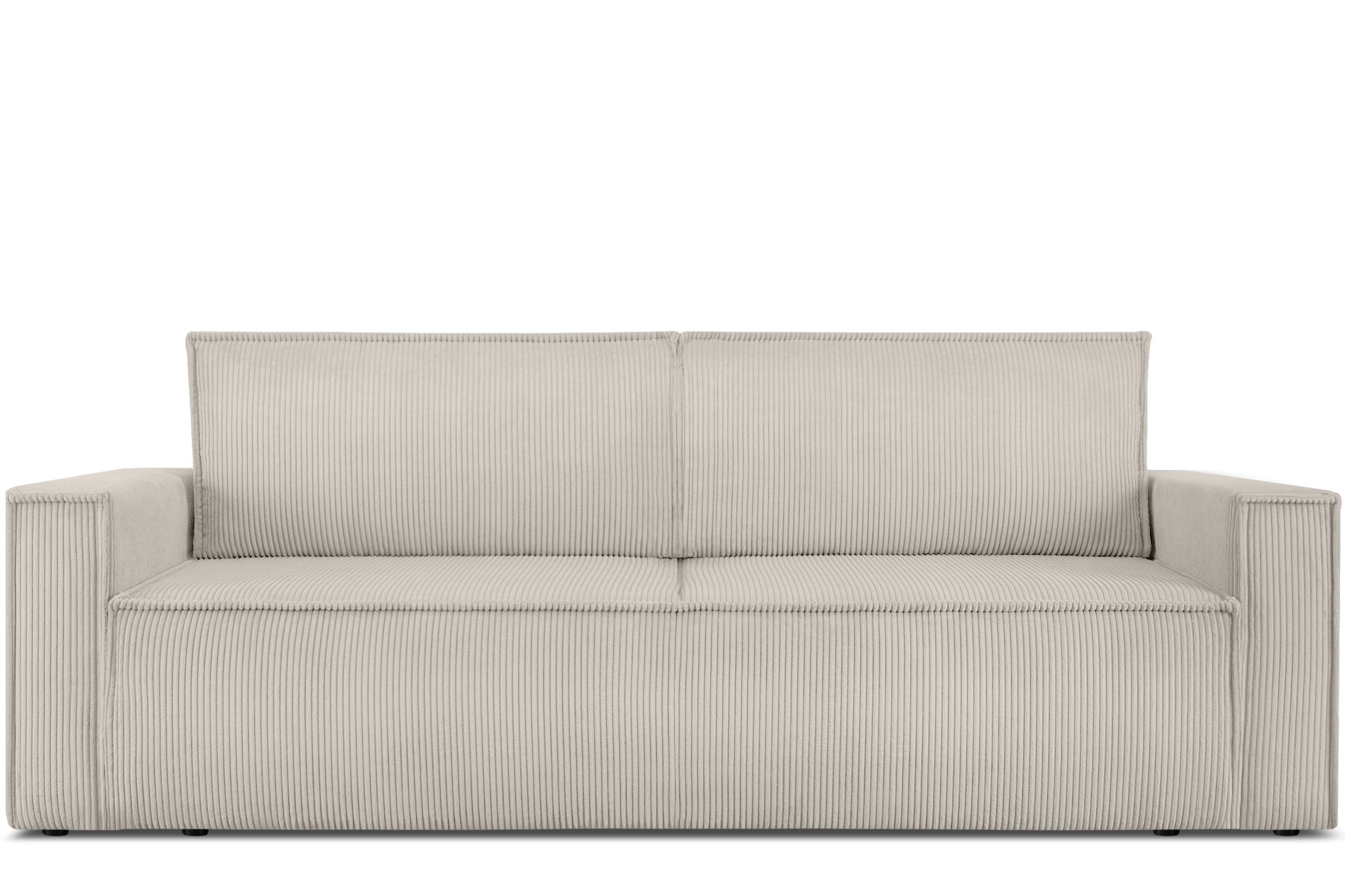 Konsimo Schlafsofa NAPI, hergestellt in der EU, mit Schlaffunktion, in Pet Friendly Cord-Stoff