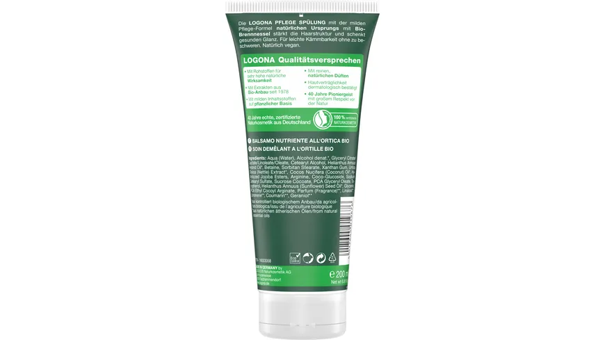 LOGONA Pflege Spülung Bio-Brennnessel 200 ml