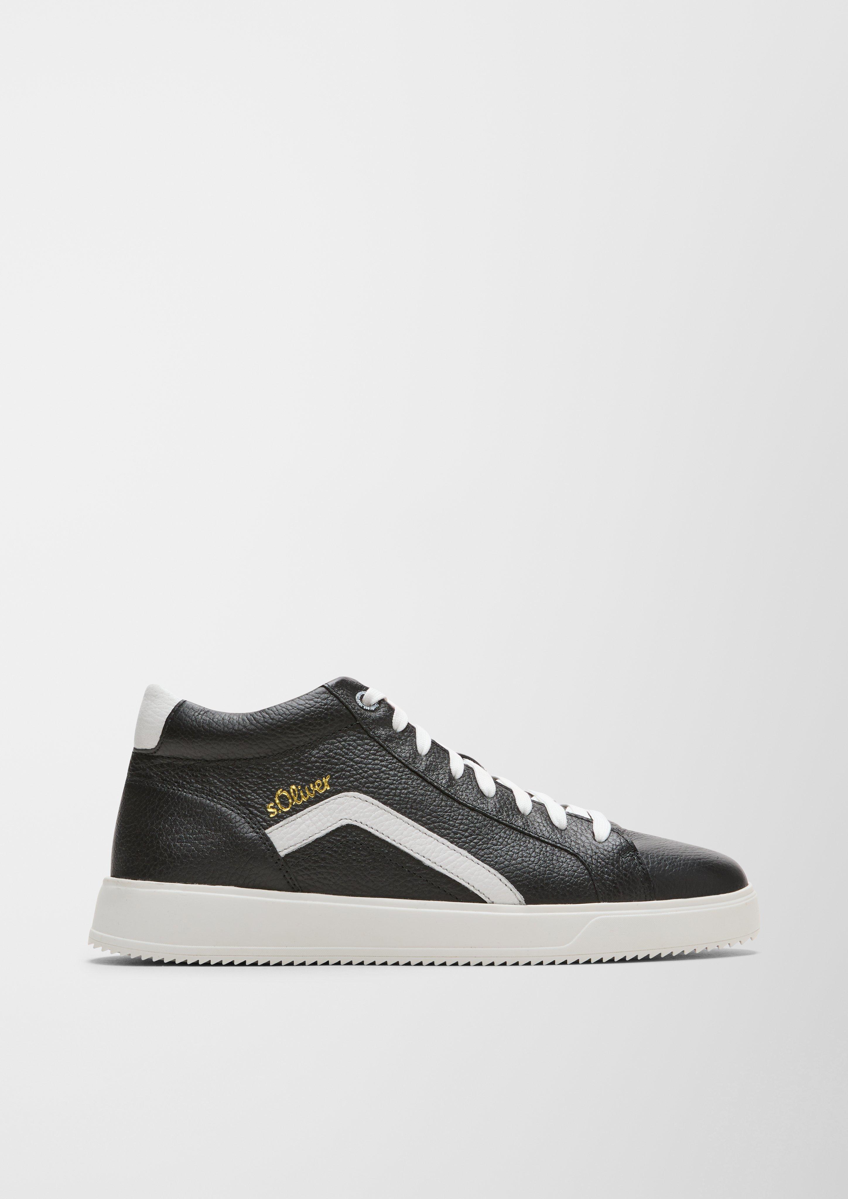 Leder-Sneaker mit Kontrast-Details  6007269-098