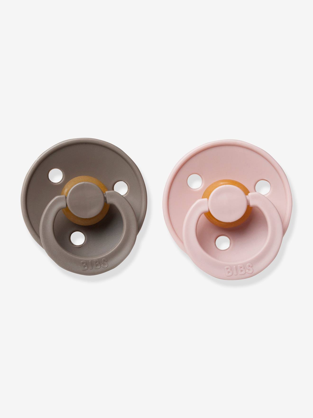 Bibs 2 Beruhigungssauger COLOUR BIBS, Gr. 1 (0-6 Monate) - ziegel+zartrosa