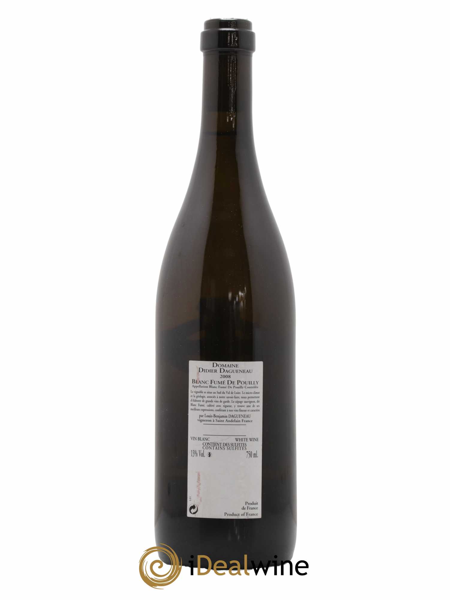 Pouilly-Fumé Clos du Calvaire Dagueneau (Domaine Didier - Louis-Benjamin)  2008 - Lot de 1 Bouteille