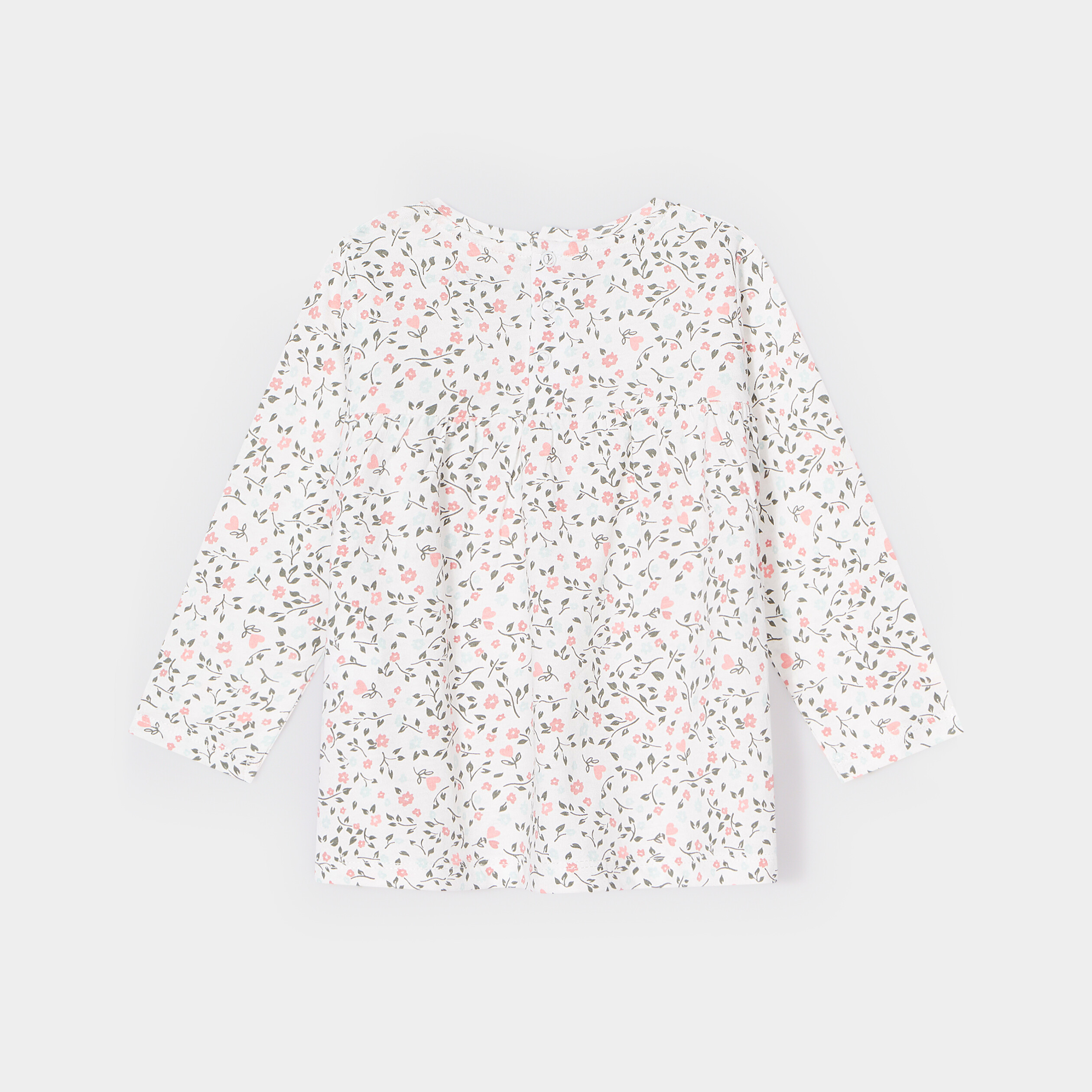T-shirt ample manches longues coton beige bébé fille | La Halle