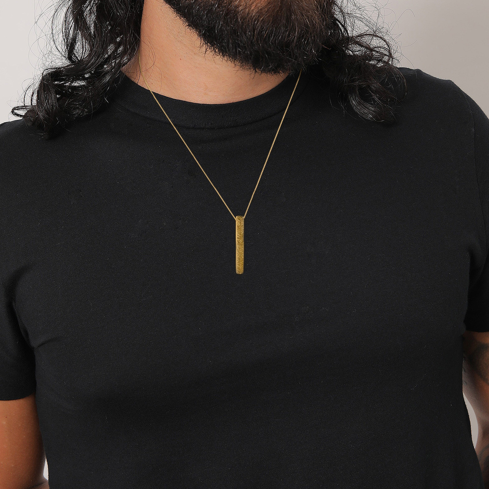 KUZZOI KUZZOI Collier Hommes Basique vénitien en argent sterling 925 oxydé Bijoux
