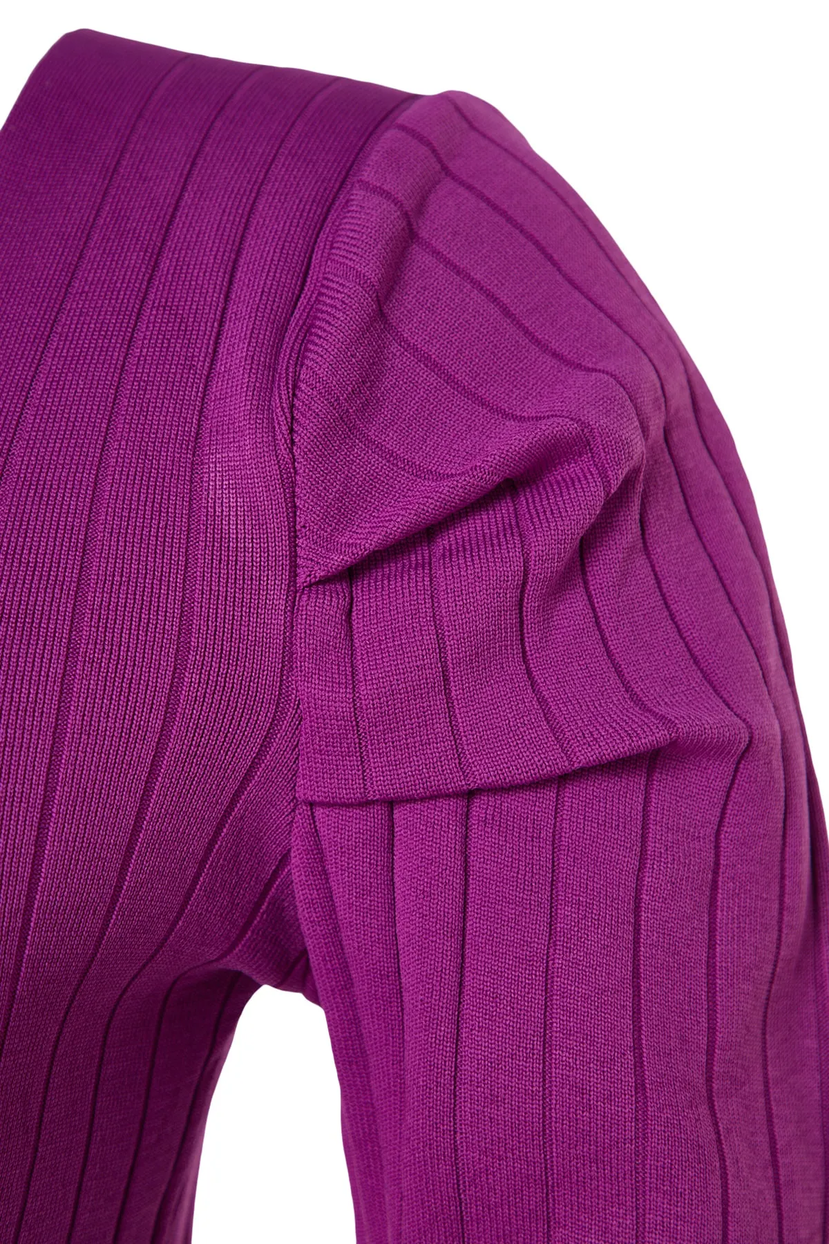 Trendyol Curve  Lila Strickbluse mit Wassermelonenärmeln TBBAW23AF00018