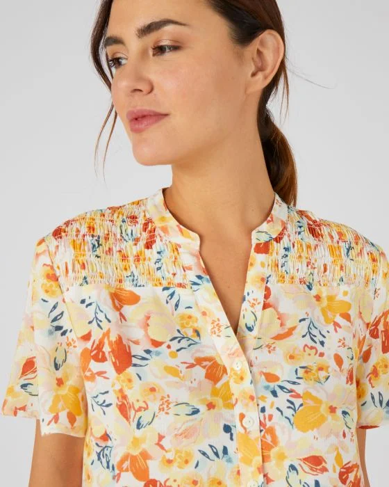 Chemisier à smocks Climatyl